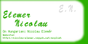 elemer nicolau business card